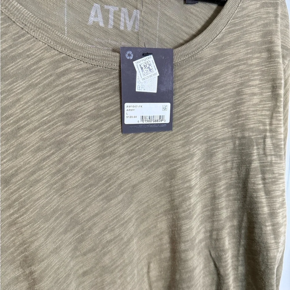 ATM SLUB JERSEY LONG SLEEVE DESTROYED WASH TEE - Picture 6 of 6